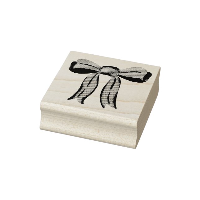 Bow Ribbon Rubber Stamp (Stamp)