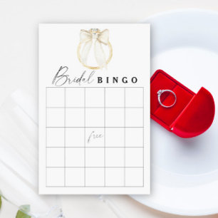 Bow & Ring Bridal shower bingo game