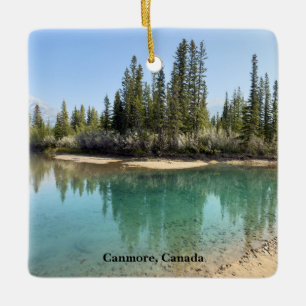 Bow River in Canmore Canada Ceramic Ornament