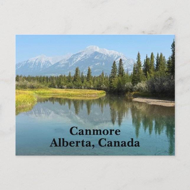 Bow River in Canmore Canada Postcard (Front)