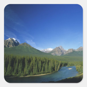 Bow River near Banff National Park in Alberta Square Sticker