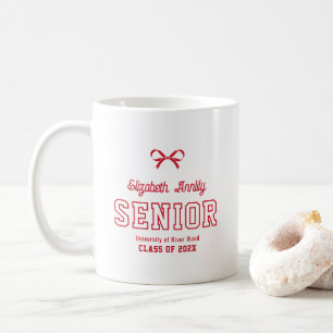 Bow Senior Custom Year Script Graduate College Coffee Mug
