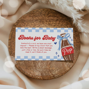 Bow She's Ready to Pop Baby Shower Books for Baby Enclosure Card