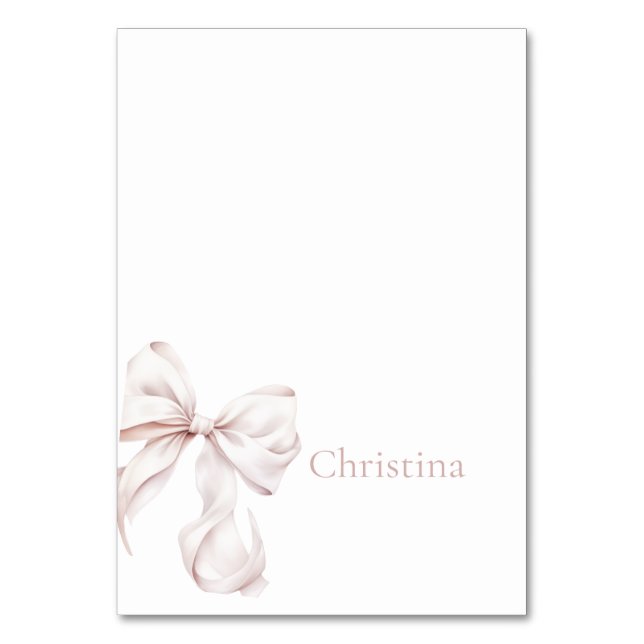 Bow Table Name Card (Front)