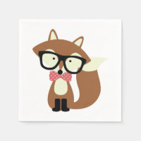 Bow Tie and Glasses Hipster Brown Fox