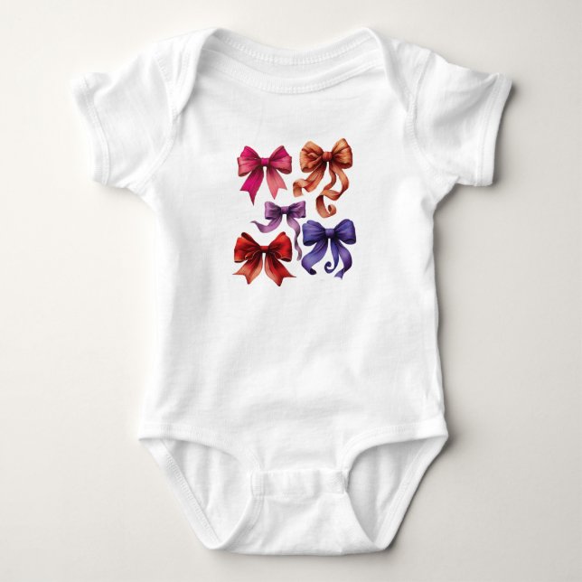Bow tie baby bodysuit (Front)