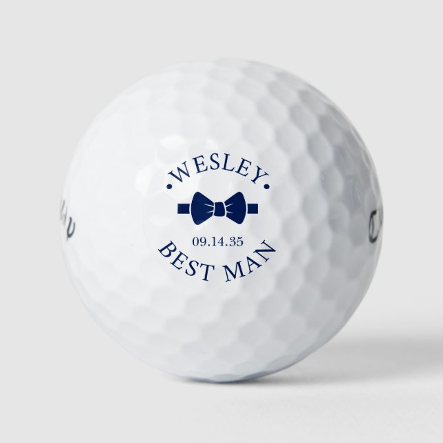 Bow Tie Best Man Golf Balls (Front)