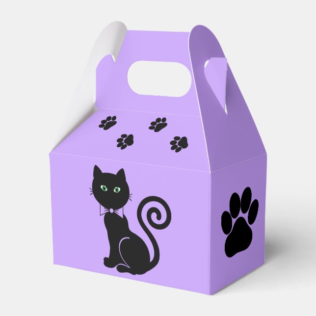 Bow Tie Cat Favour Box (Front Side)