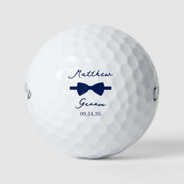 Bow Tie Groom Golf Balls (Front)
