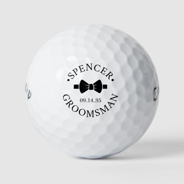 Bow Tie Groomsman Golf Balls (Front)