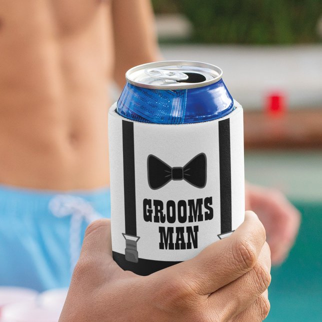 Bow Tie Groomsman Wedding Gift Can Cooler (Creator Uploaded)