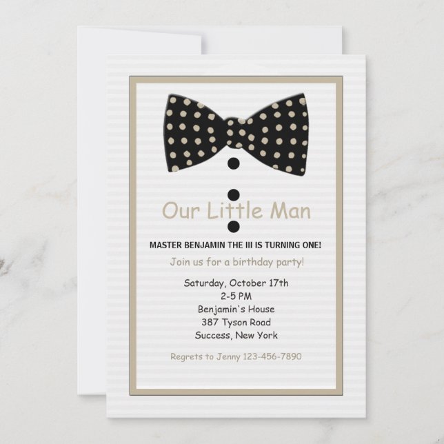 Bow Tie Identity Invitation (Front)