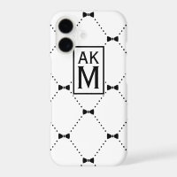 Bow Tie Pattern Custom Monogram iPhone 7 Plus Case