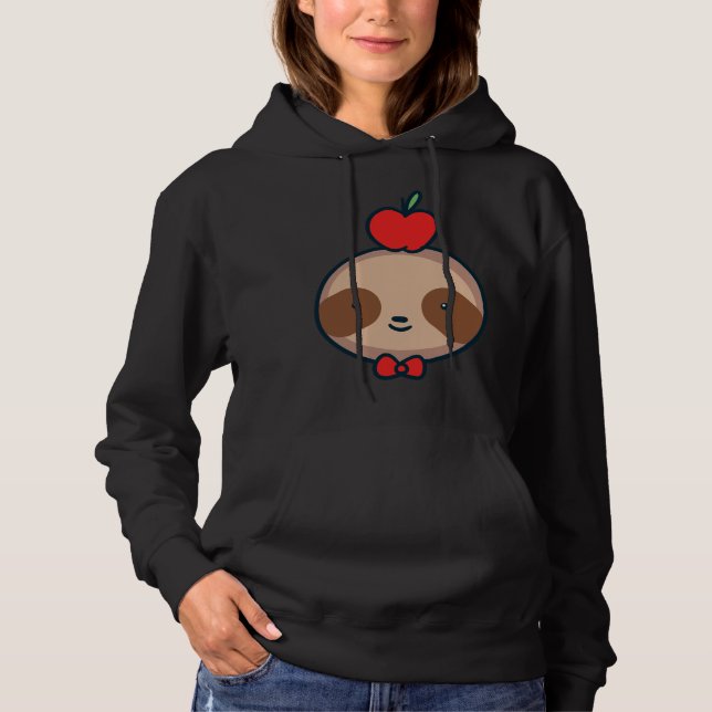 Bow Tie Sloth Face Hoodie (Front)