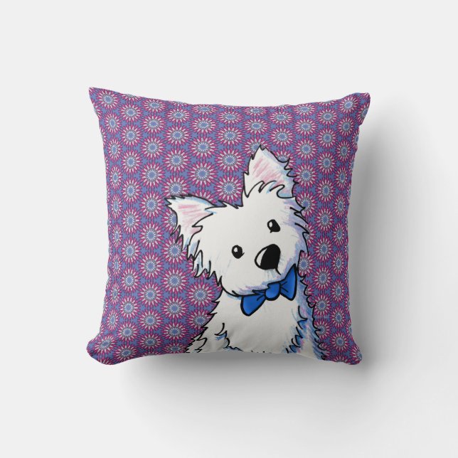 Bow Tie Westie  Cushion (Front)