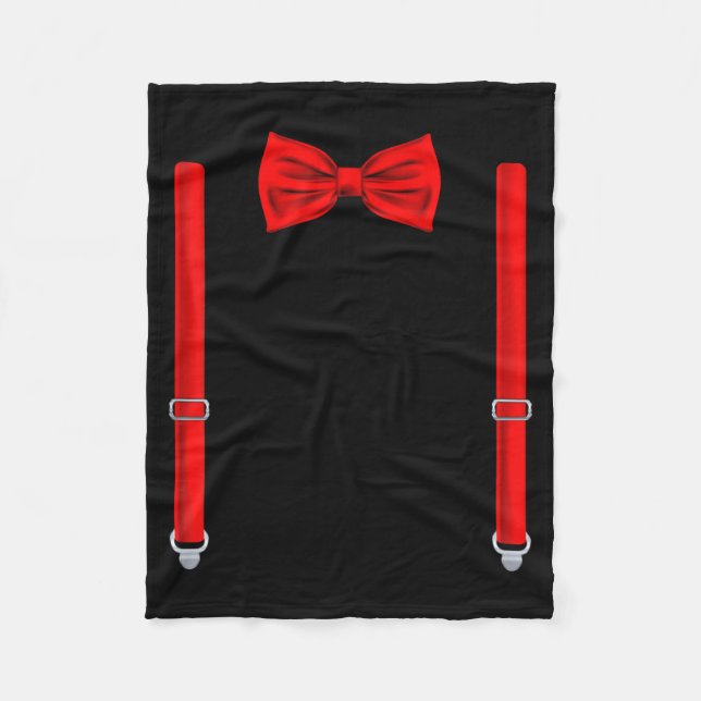 Bow Tie with Braces Wedding and Special Occasions Fleece Blanket (Front)