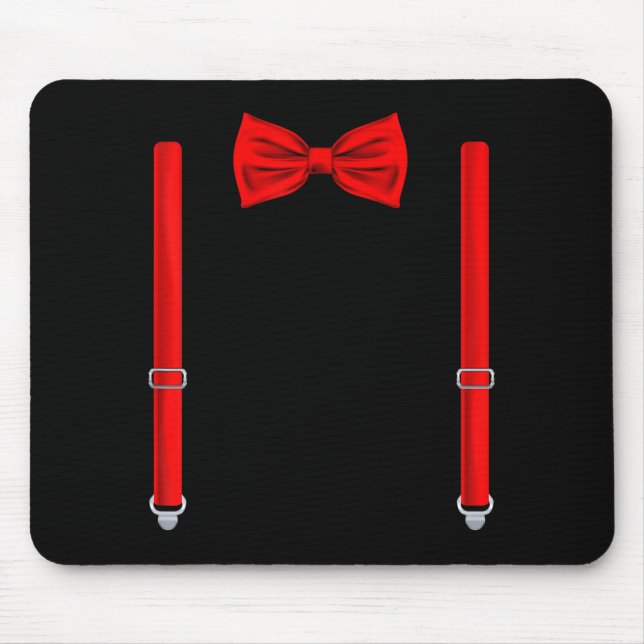 Bow Tie with Braces Wedding and Special Occasions Mouse Pad (Front)