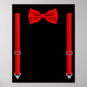 Bow Tie with Braces Wedding and Special Occasions Poster