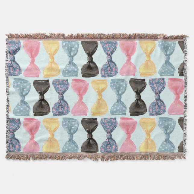 Bow Ties Throw Blanket (Front)