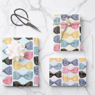 Bow Ties Wrapping Paper Sheet