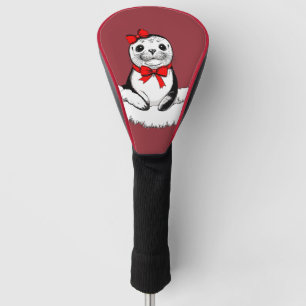 Bow-tiful Seal – Christmas Edition Golf Head Cover