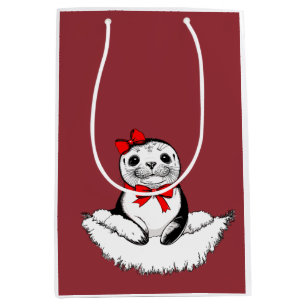 Bow-tiful Seal – Christmas Edition Medium Gift Bag