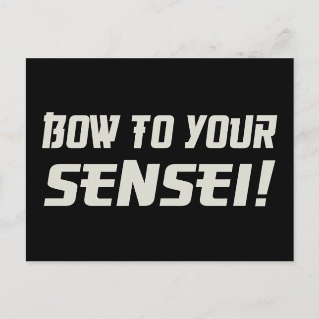 Bow to Your Sensei! Postcard (Front)