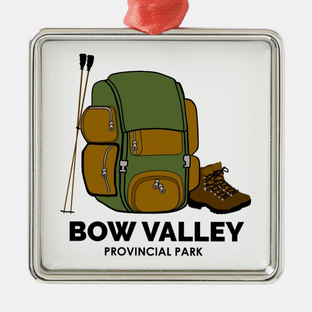 Bow Valley Provincial Park Backpack Metal Tree Decoration (Front)