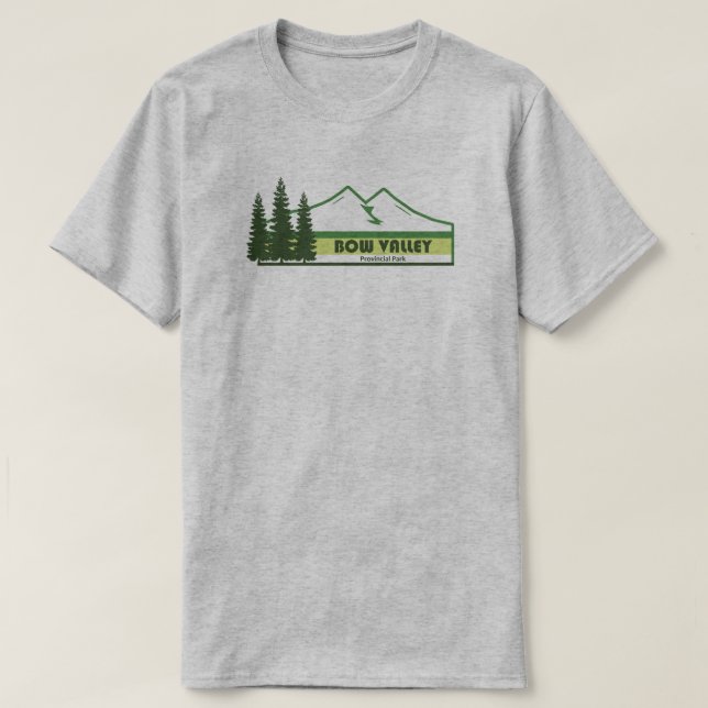 Bow Valley Provincial Park Green Stripes T-Shirt (Design Front)