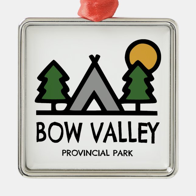 Bow Valley Provincial Park Metal Tree Decoration (Front)