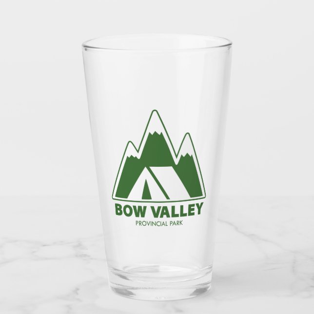 Bow Valley Provincial Park Mountains Camping Glass (Front)