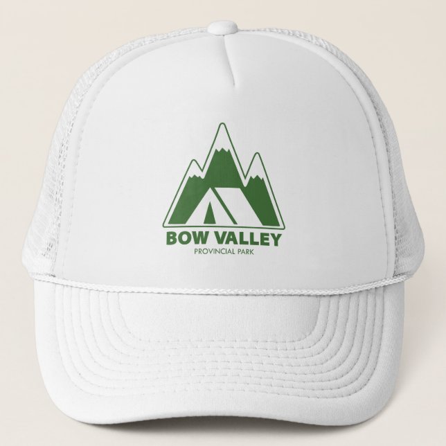 Bow Valley Provincial Park Mountains Camping Trucker Hat (Front)
