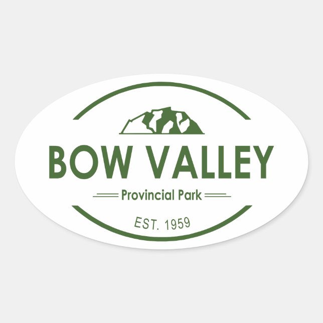 Bow Valley Provincial Park Oval Sticker (Front)