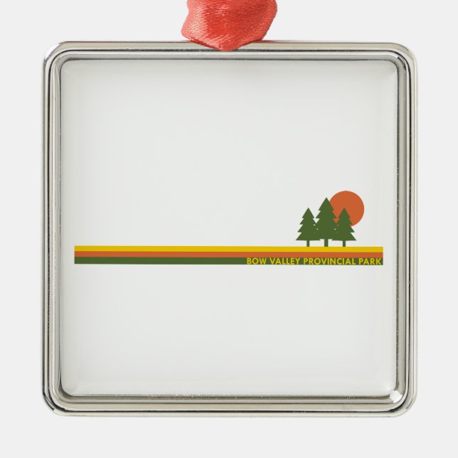 Bow Valley Provincial Park Pine Trees Sun Metal Tree Decoration (Front)