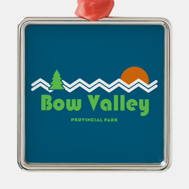 Bow Valley Provincial Park Retro Metal Tree Decoration (Front)