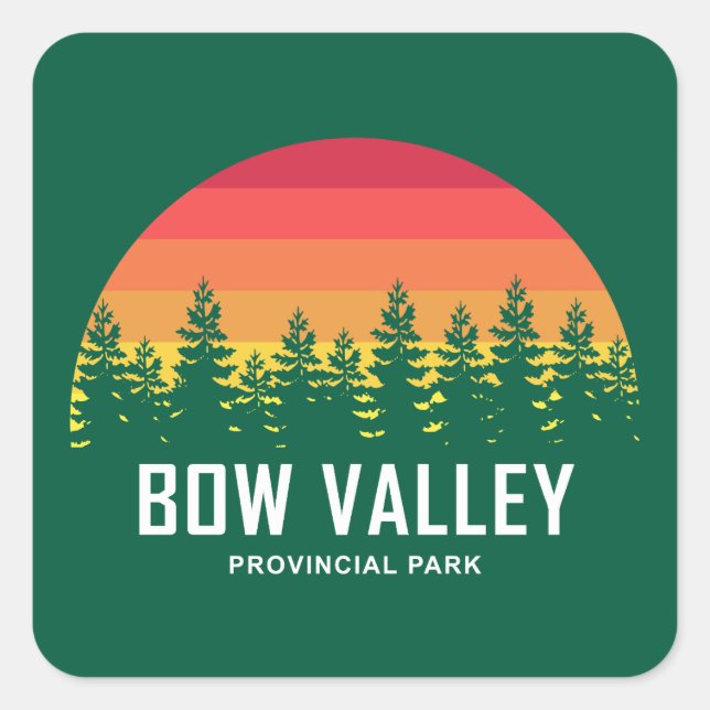 Bow Valley Provincial Park Square Sticker (Front)