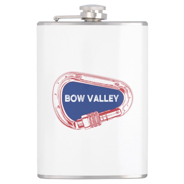 Bow Valley Rock Climbing Carabiner Hip Flask (Front)