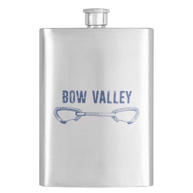 Bow Valley Rock Climbing Quickdraw Hip Flask (Front)