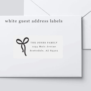 Bow Wedding Guest Address Labels