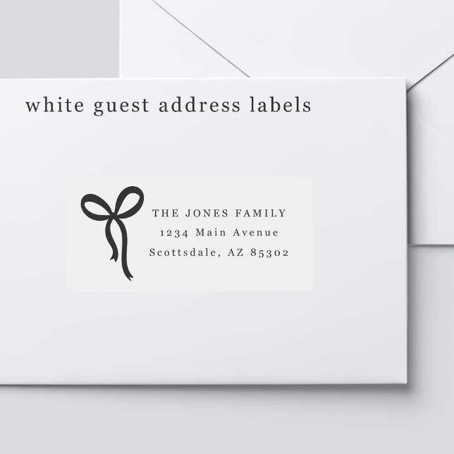 Bow Wedding Guest Address Labels (Creator Uploaded)