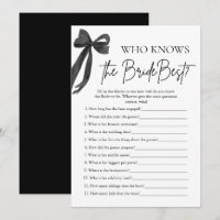 Bow Who Knows The Bride Best Bridal Shower Game