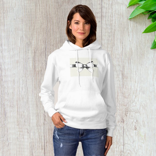 Bow With Ribbon Womens Hoodie (Creator Uploaded)