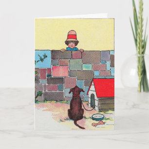 Bow-wow-wow! Whose dog art thou? Nursery Rhyme Card