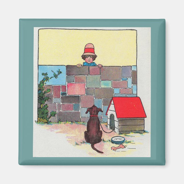 Bow-wow-wow! Whose dog art thou? Nursery Rhyme Magnet (Front)