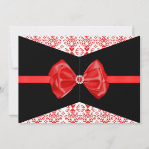Bowed Damask Invite [Red]