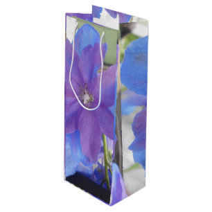 Bowen Bowen, “Gaye Elise Beda”, “blue/purple Flowe Wine Gift Bag