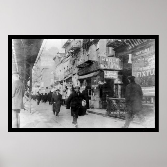 Bowery, NY Street Scene 1914 Poster (Front)
