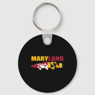 Bowfin Fish - Maryland State Flag Fishing Key Ring