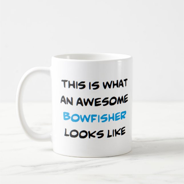 bowfisher, awesome coffee mug (Left)