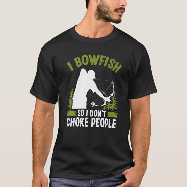 Bowfishing Airboat Archer Bow Hunter Fisherman Bow T-Shirt (Front)